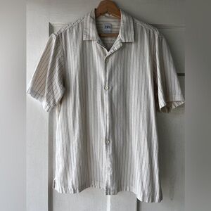 Zara Beige Striped Men's Shirt